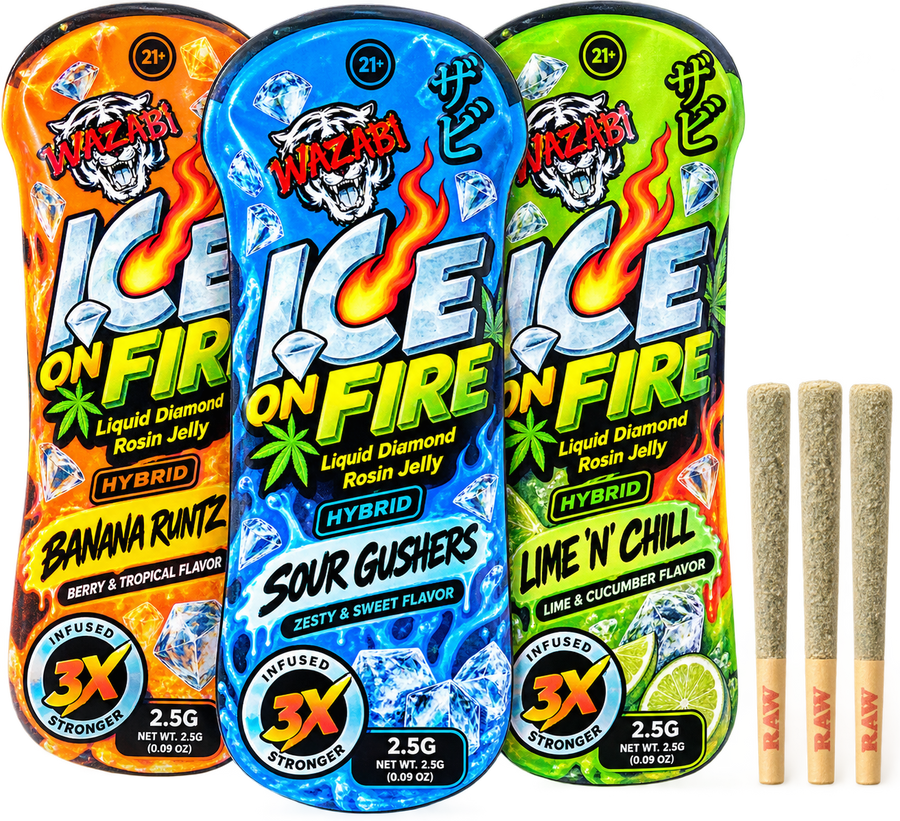 Wazzabi - On Fire - 3 prerolls x 2 g Liquid Diamonds